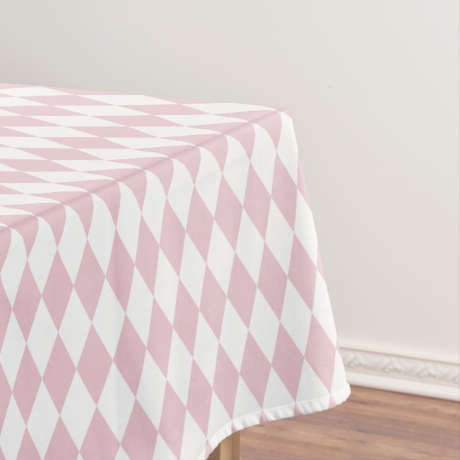 Nappe Lozenge Forme Motif Diamond Rose doux (In Situ)