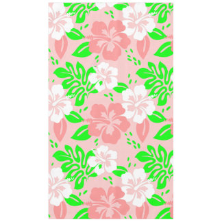 Nappe luau floral tropical hibiscus flowers pink