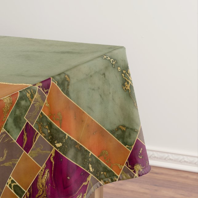 Nappe Luxe d'automne | Joyau d'or géométrique Marbre de  (In Situ)