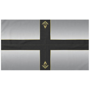 Nappe maçonnique et décorations d'argent noir d'