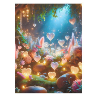 Nappe Magical Glowing Flowers Heart Garden 
