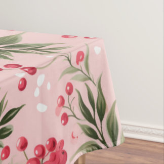 Nappe Magnifique Shabby Chic Fleur de Noël Rose Baie
