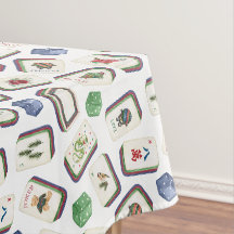 Mahjong de Noël à carreaux classique aquarelle