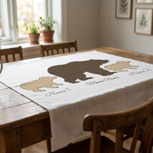 Nappe Maman Ourse Personnalisée Avec 2 Noms d'Enfants Ca