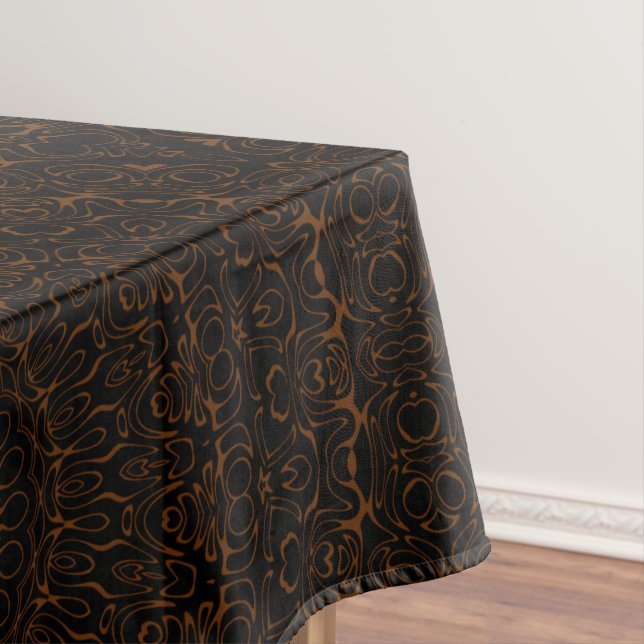 Nappe Mandala Brown au chocolat avec symétrie complexe (In Situ)