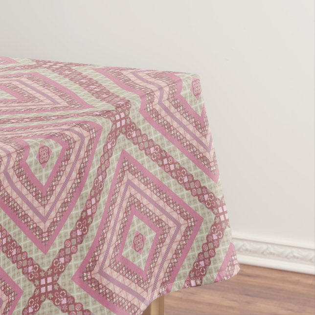 Nappe Mandala cercle rond pastel pastel violet colo (In Situ)
