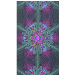 Nappe Mandala Colorful spiritual Fractal Art With Pink