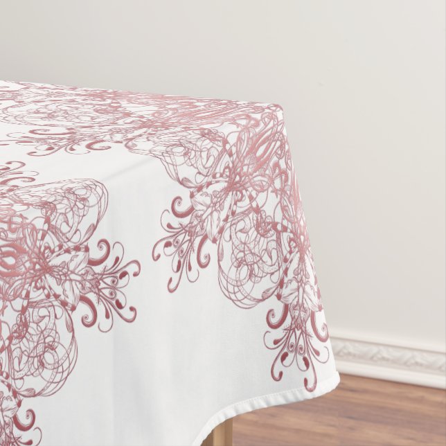 Nappe Mandala de corail floral ethnique (In Situ)
