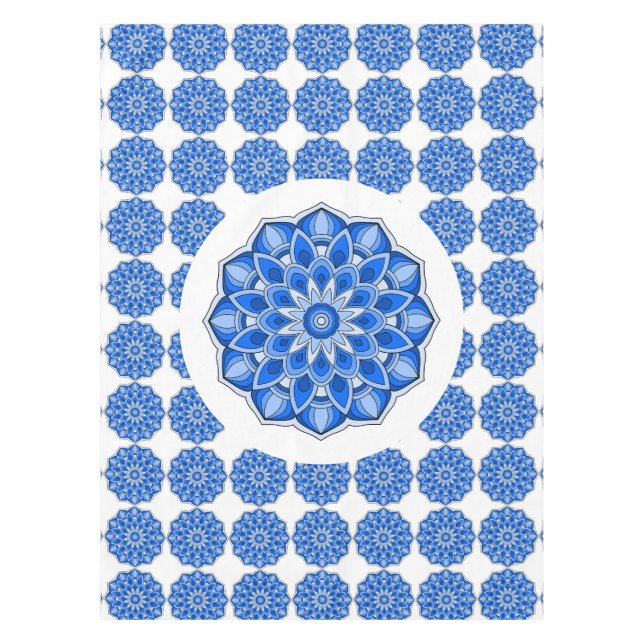 Nappe Mandala en bleu (Devant)