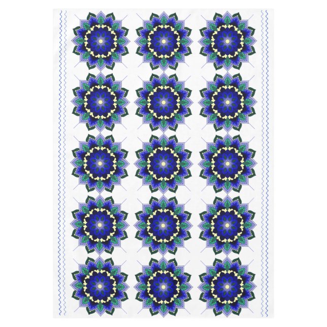 Nappe Mandala Pattern 02 in dark blue Tablecloth (Devant)