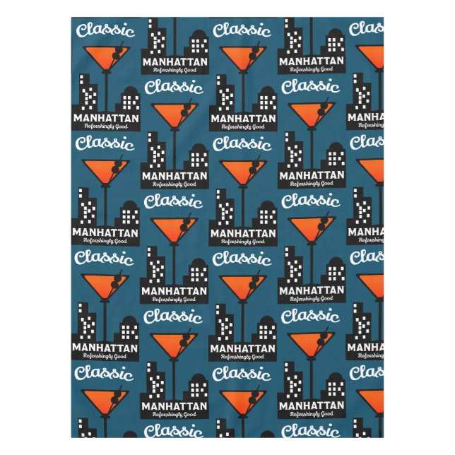 Nappe Manhattan Cocktail Wall Art (Devant)