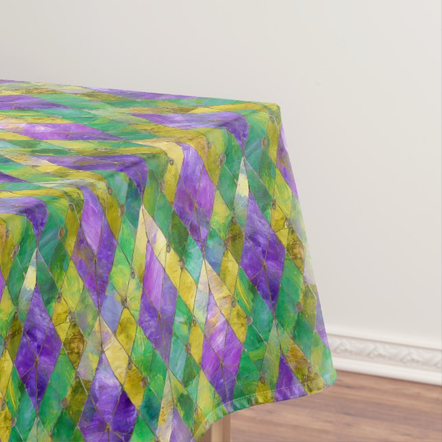 Nappe Mardi Gras Arlequin en verre tendu Imprimer (In Situ)