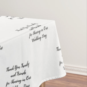 Nappe Mariage de famille et d'amis Typographie de récept