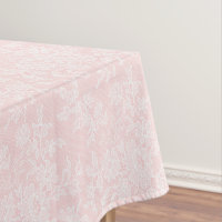 Mariage en dentelle rose et blanche Tissu de table
