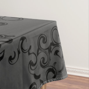 Nappe Mariage gothique gris et noir