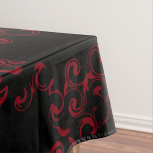 Nappe Mariage gothique rouge et noir