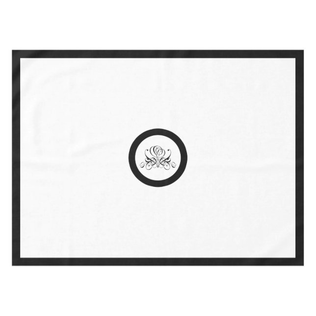 Nappe Mariage Rose noir Calligraphie (Devant (Horizontal))