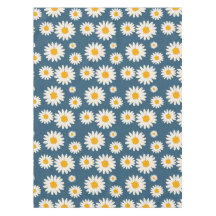 Marine Daisy Floral Bohemian Botanical Motif