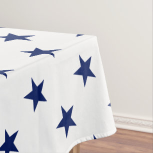 Nappe Marine patriotique bleu blanc étoiles vacances mod