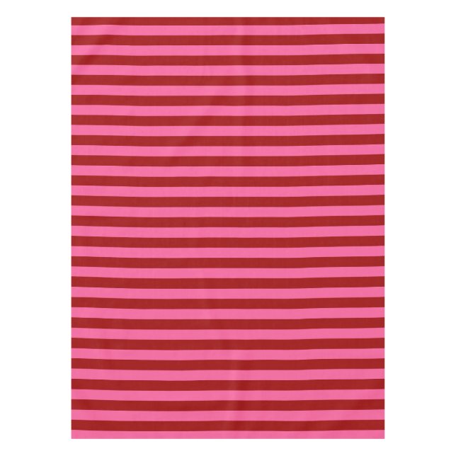Nappe Maroon Rouge rose rayures Design (Devant)