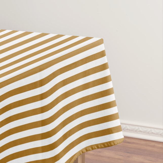 Nappe Matte Gold et White Stripe (In Situ)