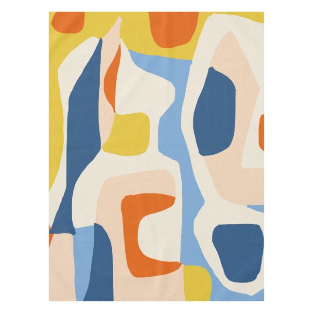 Nappe Me & mien, Formes Pastel Abstraites de Bohême (Devant)