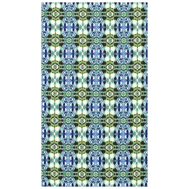 Nappe Mélange de formes en bleu et vert clair, métalliqu (Devant)