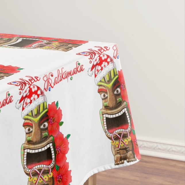 Nappe Mele Kalikimaka Père Noël Tiki (In Situ)