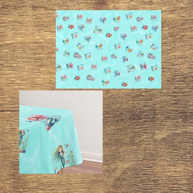 Nappe Mermaids Thème Anniversaire de enfant Party (Créateur téléchargé)