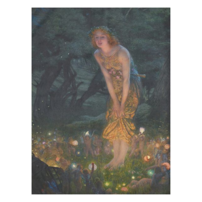 Nappe Mi-été Eve Edward Robert Hughes fées imaginaire (Devant)