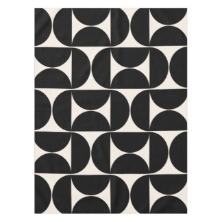Nappe Mi-Siècle Moderne Motif Vintage Noir Et Blanc