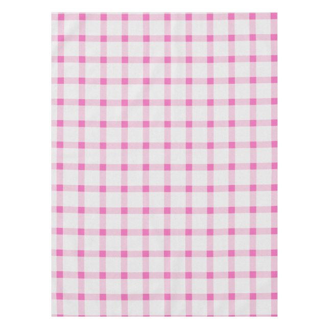 Nappe Milieu de plaid de contrôle de guingan de roses (Devant)