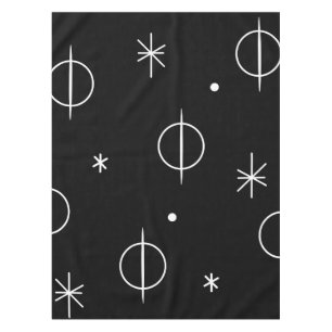 Nappe Milieu du siècle moderne Cercles Abstraits Étoiles