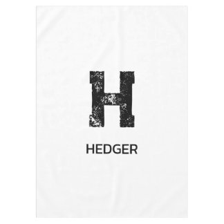 NAPPE MINIMALIST BLACK ONE LETTER MONOGRAM NAME WHITE