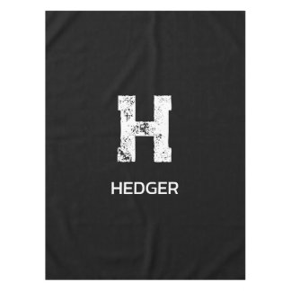 NAPPE MINIMALIST WHITE ONE LETTER MONOGRAM NAME BLACK 