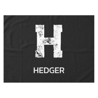NAPPE MINIMALIST WHITE ONE LETTER MONOGRAM NAME BLACK 