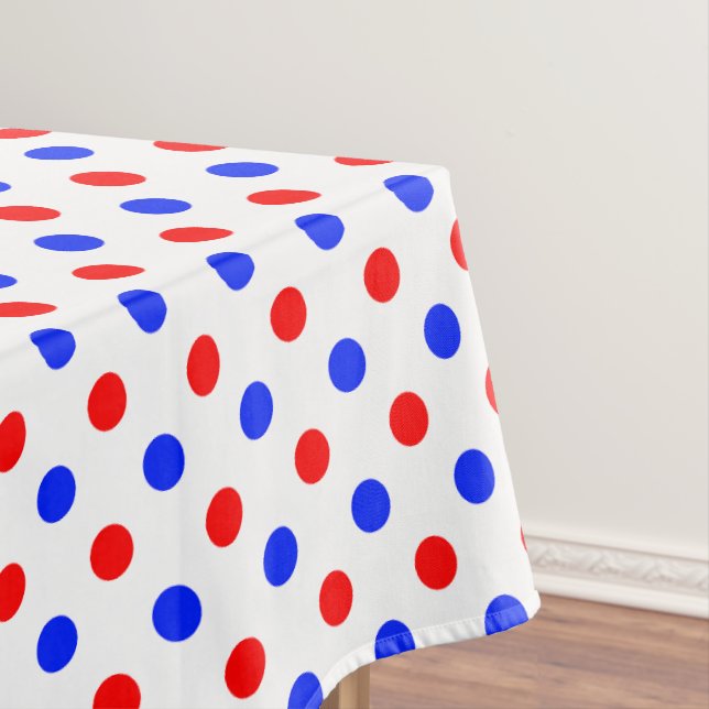 Nappe Modèle à points blancs rouges et bleus  (In Situ)