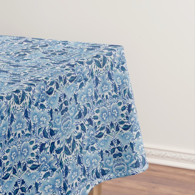 Nappe Modèle de Damas bleu (In Situ)