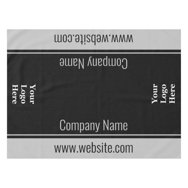 Nappe Modèle de texte noir et gris pour entreprise Votre (Devant (Horizontal))