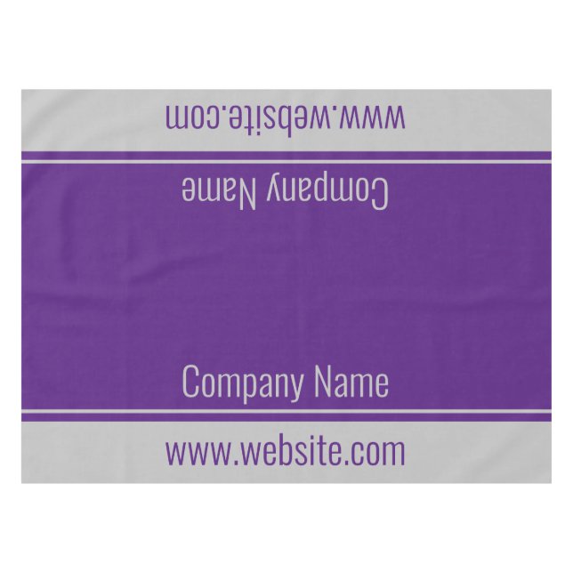 Nappe Modèle de texte Royal Purple et Grey (Devant (Horizontal))