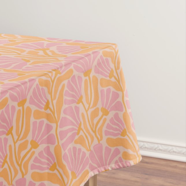 Nappe Modèle Floral Moderne Du Milieu Du Siècle (In Situ)