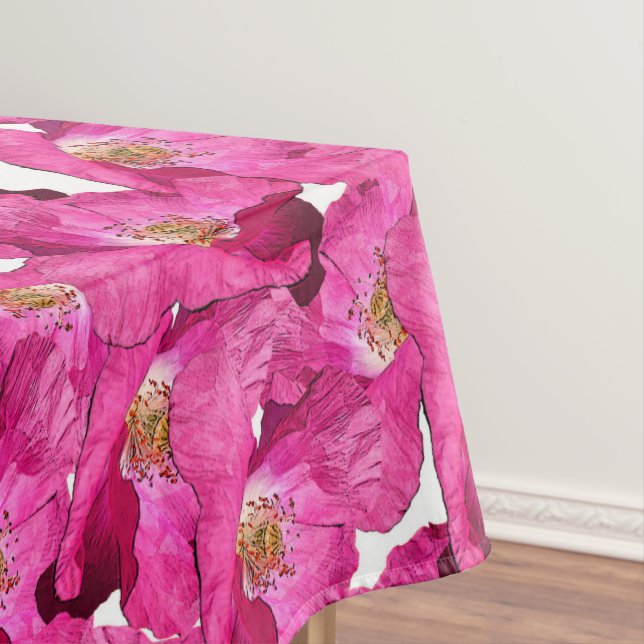 Nappe Modèle rose de pavots floraux (In Situ)