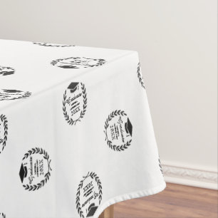 Nappe Moderne Chic Laurel Wreath School Emblem Graduatio