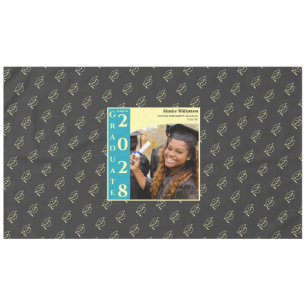 Nappe Moderne motif de capuchon de graduation au charbon