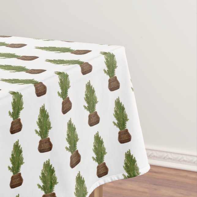 Nappe Moderne Russe Aquarelle Noël Arbre de Noël (In Situ)