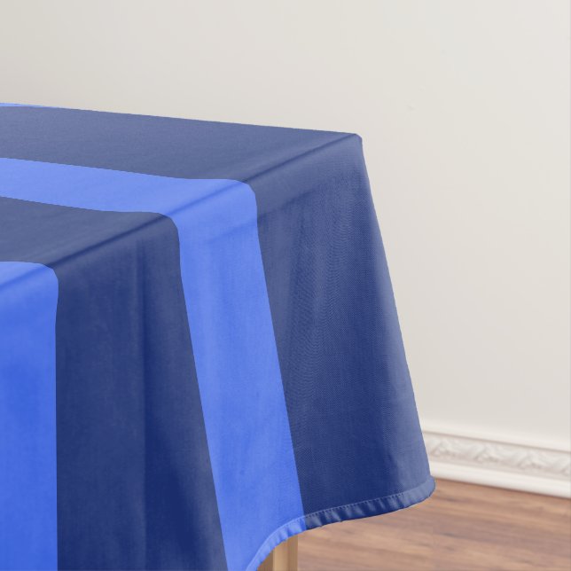 Nappe Moderne Simple à deux tons bande géométrique bleu  (In Situ)