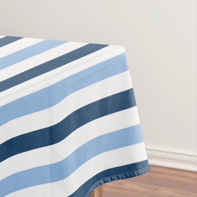 Nappe Moderne simple deux tons bleu et blanc rayé (In Situ)
