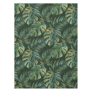 Nappe Moku Island Aquarelle Hawaïenne Monstera - Vert