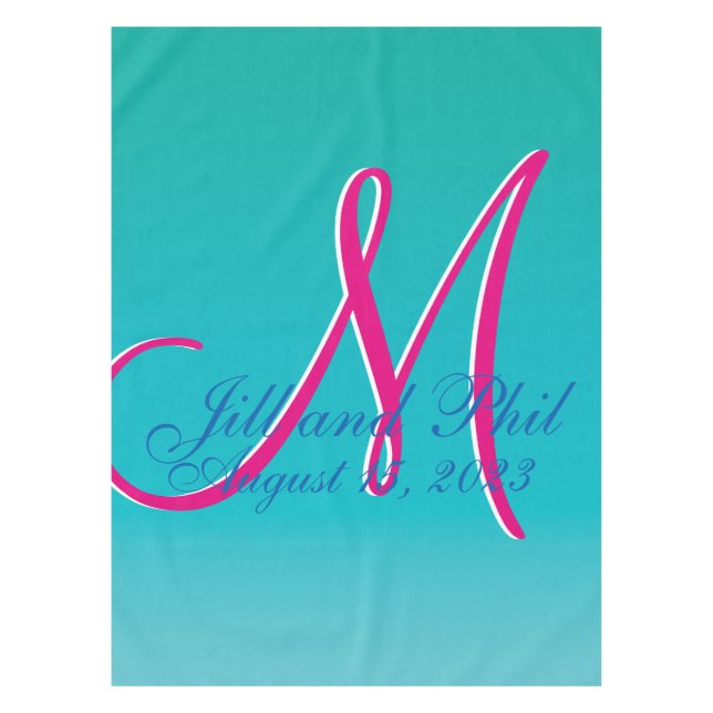 Nappe Monogramme 3D Turquoise (Devant)
