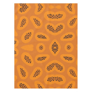 Nappe Monogramme Elegant Motif Papaya